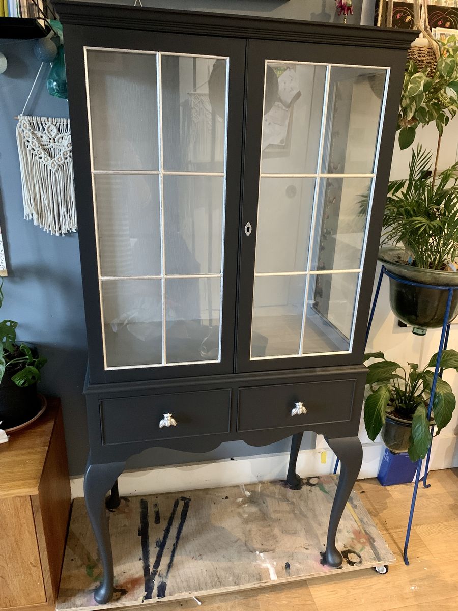 Black Glass Display Cabinet